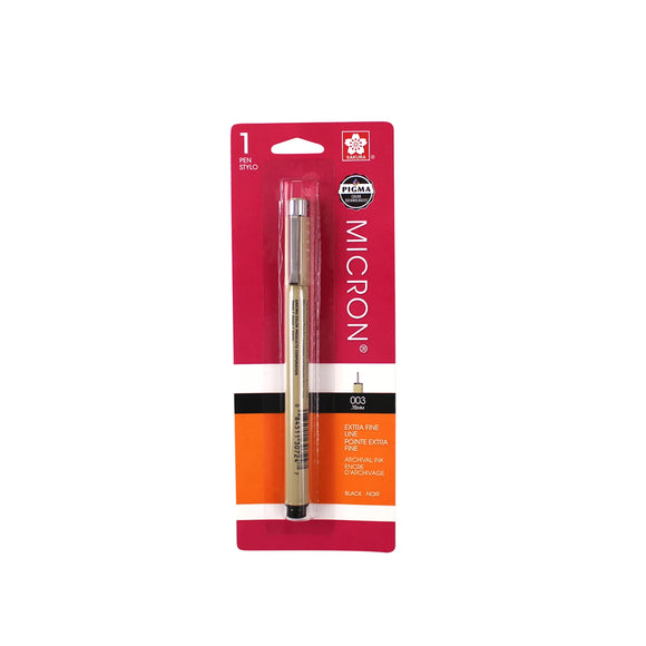 Notions - Pigma Micron Pen Black 0.15mm - 50045