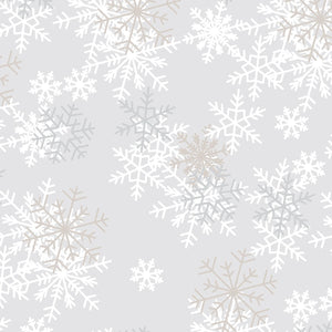 Fabric Windham 108-inch Wide Light Gray Snowflakes 51461-1