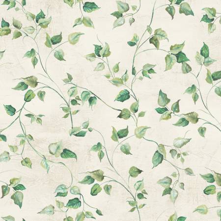 Fabric Windham 108in Wide Ivory Ivy 53584W-1DES