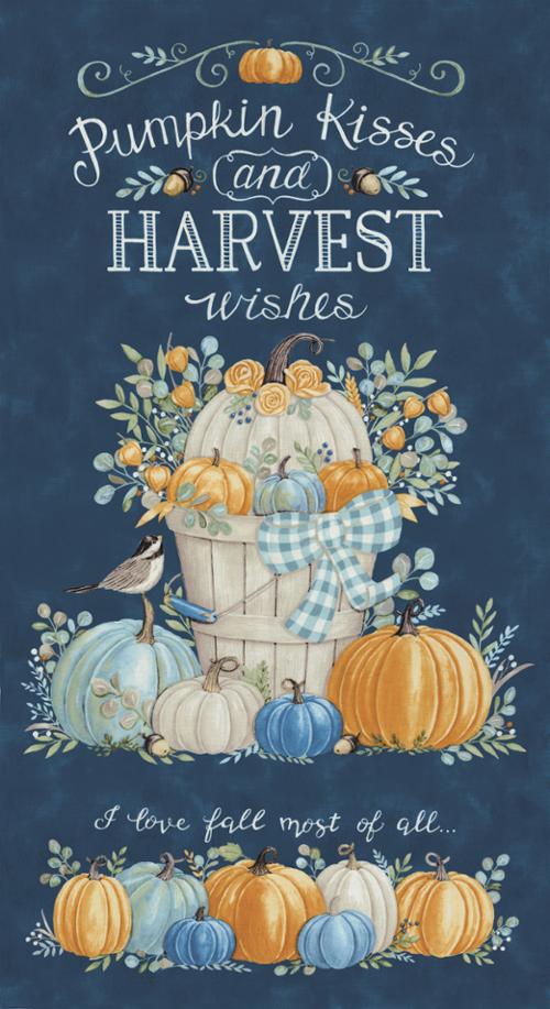 Fabric Moda Harvest Wishes Night Sky Panel 56067-12