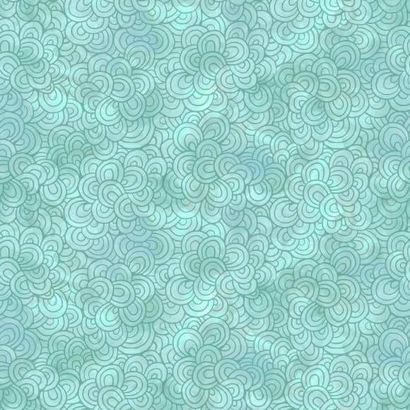 Fabric - Windham Wild Meadow Aqua 54392-9