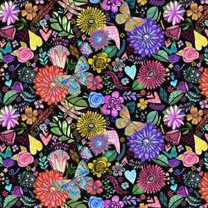 Fabric Windham Shine On Floral Collage Black 54842D-5