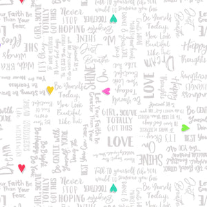 Fabric Windham Shine On Self Love Light Gray 54843D-4