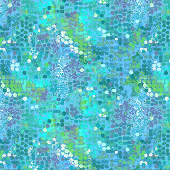 Fabric Windham Shine On Glimmer Turquoise 54844D-3