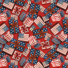 Fabric - Windham All American Christmas - Red Wrapped in Glory - 55277-5