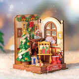 Gifts - DIY Miniature House Wooden Puzzle Kit - Christmas Fireplace DS041