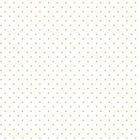 Fabric Maywood Beautiful Basics Dot White/Tan 609M-WT