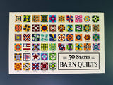 Gifts - Poster 50 States of Barn Quilts 11x17 inches