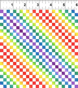 Fabric In The Beginning Pawsitivity Check White 7PAW-2