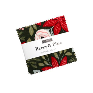 Fabric Moda Berry & Pine Mini Charm 2.5in Squares Lella Boutique, 42pcs 5240MC