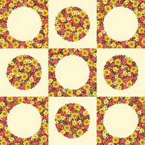 Fabric - Studio E Dots & Holes Cream Harvest Panel - 8364PS-44