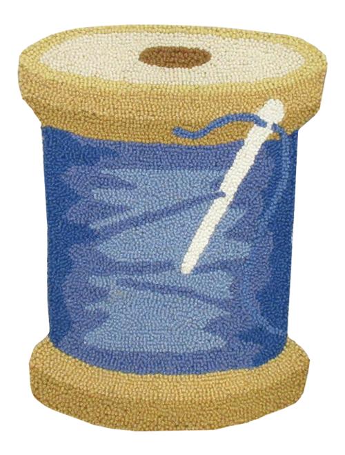 Gifts Wool Hook Pillow - Spool Blue Thread