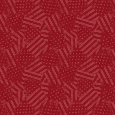 Fabric - Wilmington - Hearts' Anthem - Flag Texture Red - 84480-333