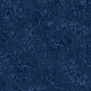 Fabric Wilmington Essentials Scrolls True Navy - 89025-494