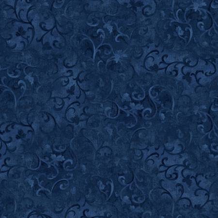 Fabric Wilmington Essentials Scrolls True Navy - 89025-494