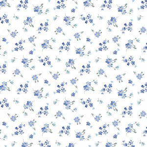 Fabric - Wilmington Bees & Blooms White Small Floral - 89286-147