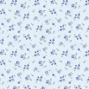 Fabric - Wilmington Bees & Blooms Blue Small Floral - 89286-447