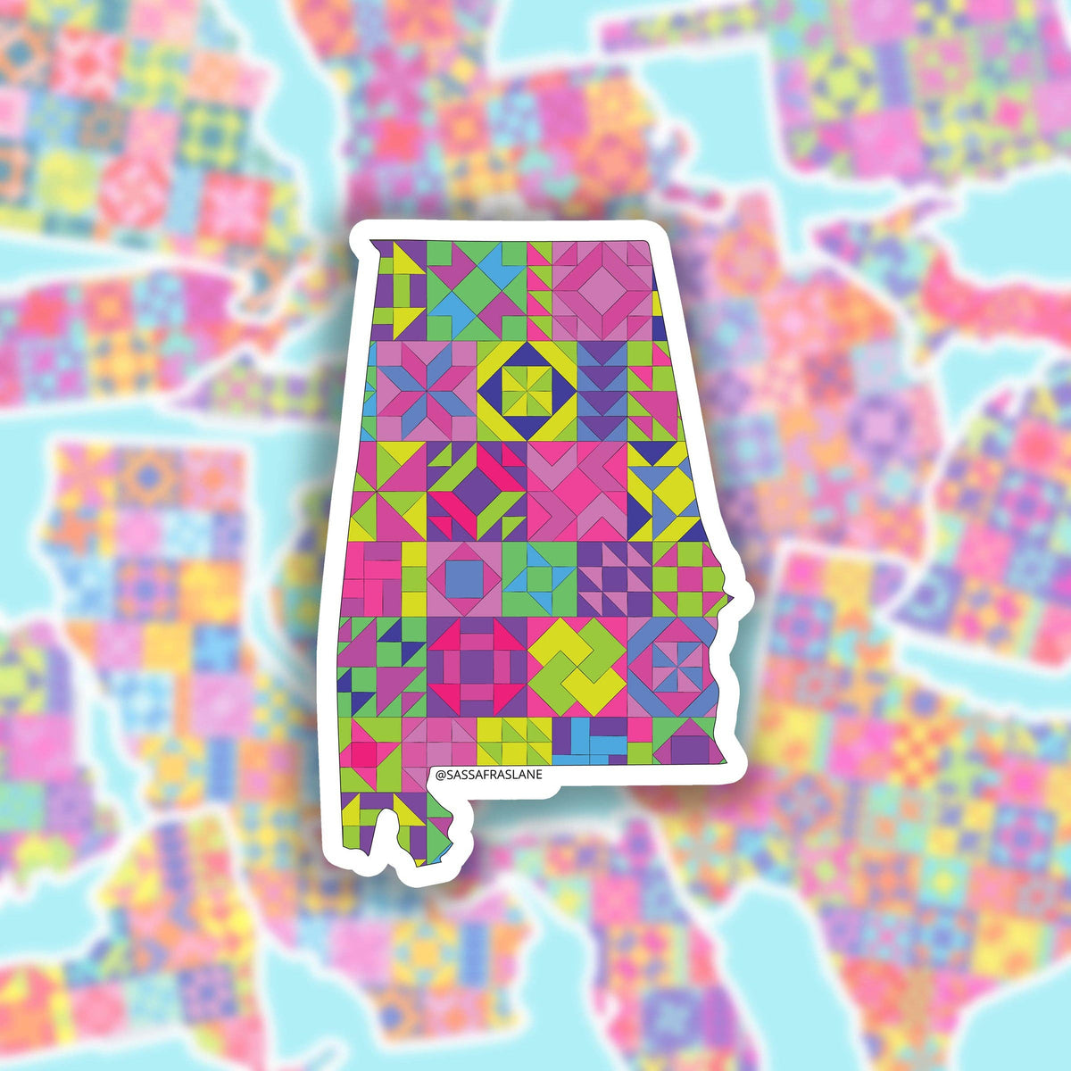 Gifts Alabama State Quilt Sticker – The Little Shop of Stitches