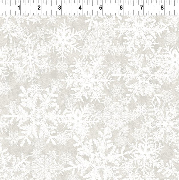 Fabric In The Beginning Natures Winter Cream Snowflakes 8NW-1