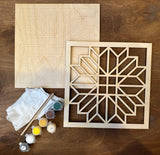 Kit - DIY Barn Quilt Pattern - Sunflower Painting Craft Kit
