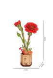 Gifts - 3D Wooden Flower Puzzle: Red Carnation