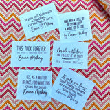 Handmade Sarcastic Quilt Label Assortment - Personalized Quilt Label Set