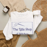 Gifts The Little Shop of Stitches - Sweatshirt Crewneck White, Sizes S-3X