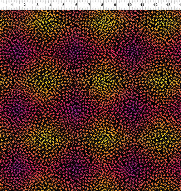 Fabric In The Beginning Vivid Petals Bright 9VIV-1