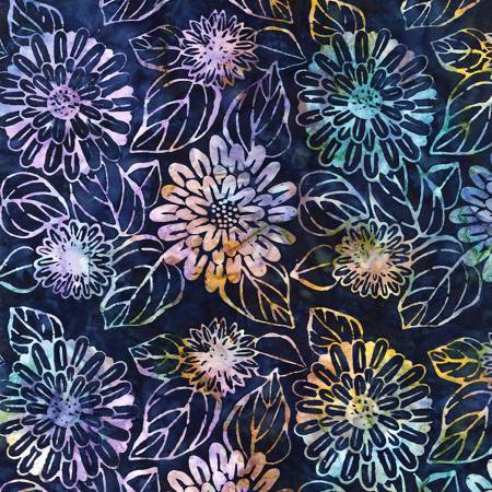 Fabric - Batik - Timeless Treasures - Arabella Large Dahlias - B1649-ARABELLA