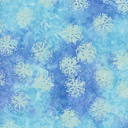 Fabric - Batik - Timeless Treasures - Frost Ice Pinwheel B6169-ICE