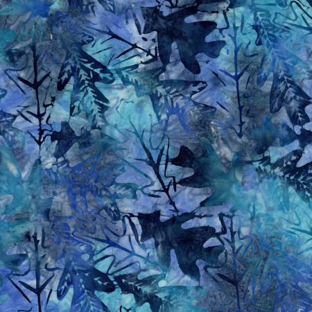 Fabric - Batik - Timeless Treasures - Frost Leaves B9229-SKI