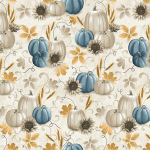 Fabric Blank Quilting Autumn Vibes Pumpkins Cream BQ4071-42