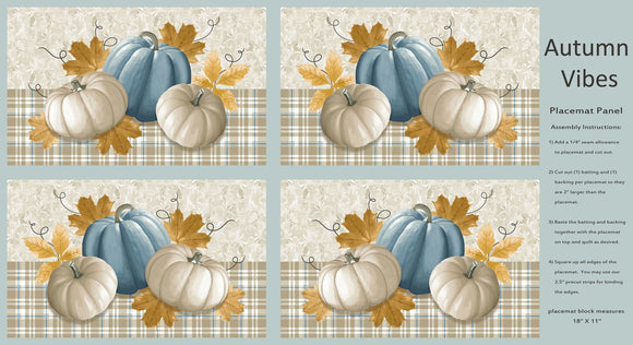 Fabric Blank Quilting Autumn Vibes - Placemat Panel BQ4079P-14