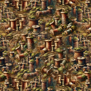 Fabric Blank Quilting Forget Me Not Thread & Moss BQ4282-60