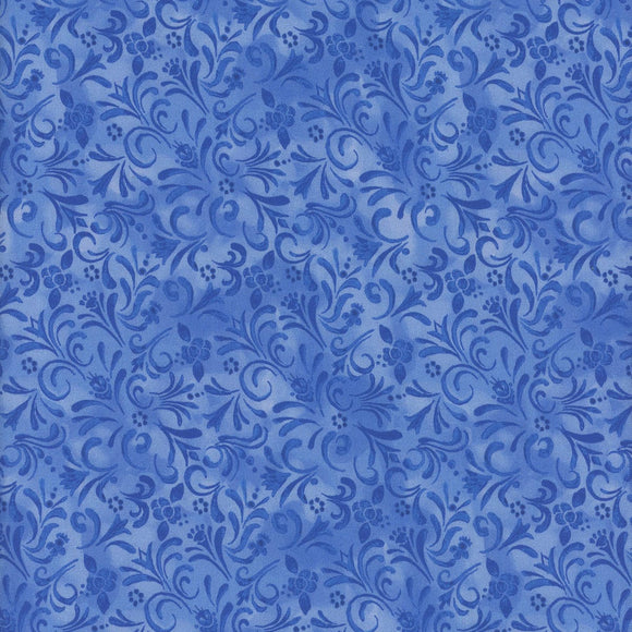 Fabric Benartex All Hallows Eve by Jim Shore - Tone on Tone Blue 9440B-55