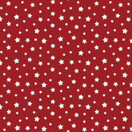 Fabric Riley Blake July Stars Red C12413R-RED