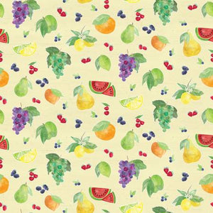 Fabric Riley Blake Monthly Placemats Yellow Fruit C12415R-YELLOW