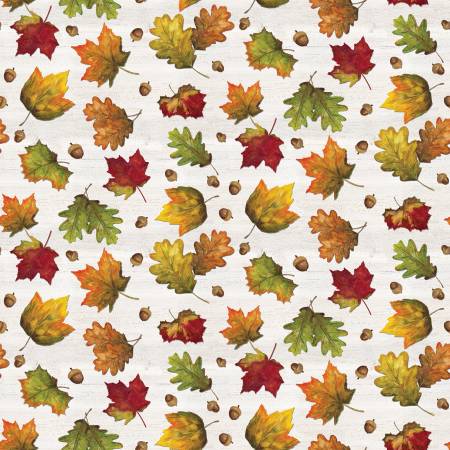 Fabric Riley Blake Fall Leaves Off White C12417R-OFFWHITE