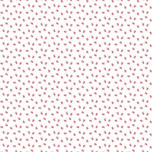 Fabric - Riley Blake - Cheerfully Red Flowers White - C13316R-WHITE