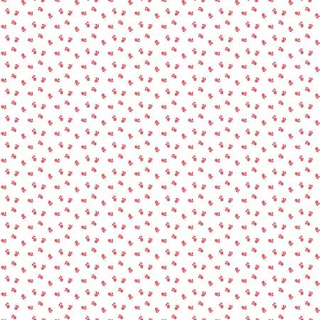 Fabric - Riley Blake - Cheerfully Red Flowers White - C13316R-WHITE