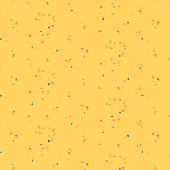 Fabric Riley Blake First Blooms Mini Blooms Yellow C16326R-YELLOW