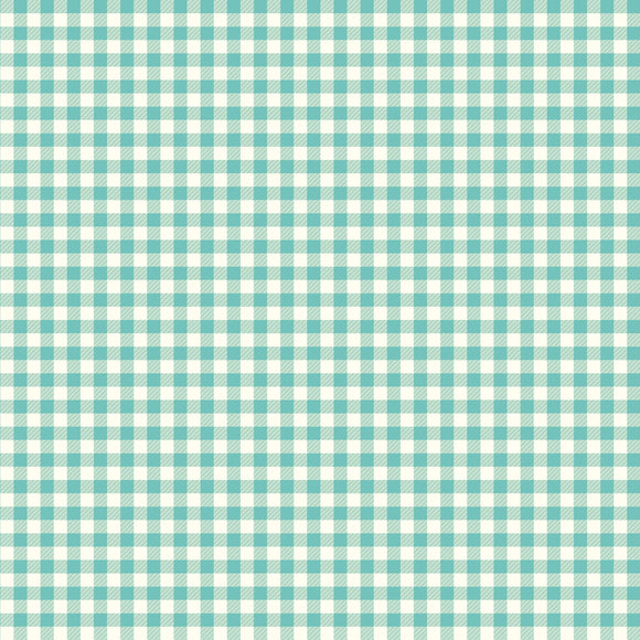 Fabric - Riley Blake  First Blooms Gingham Glacier - C16328R-GLACIER