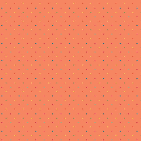 Fabric - Riley Blake First Blooms Dots Orange - C16329R-ORANGE