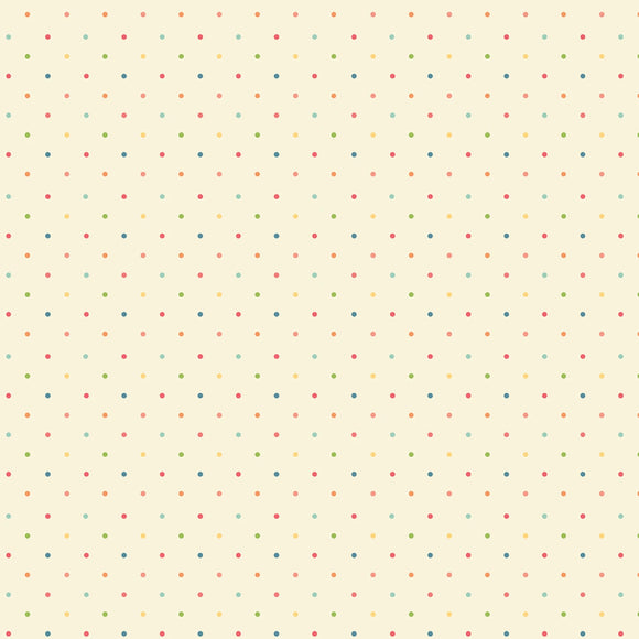 Fabric - Riley Blake First Blooms Dots Vanilla - C16329R-VANILLA