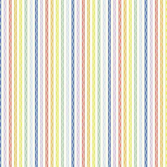 Fabric - Riley Blake New Box of Crayons Stripe Cloud -  C16512R-CLOUD