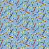 Fabric - Riley Blake New Box of Crayons Crayon Toss Sky - C16513R-SKY