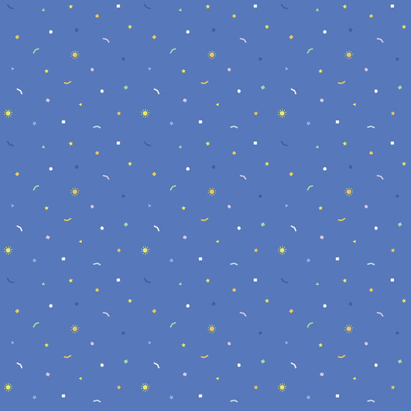 Fabric - Riley Blake New Box of Crayons Confetti Blue - C16514R-BLUE