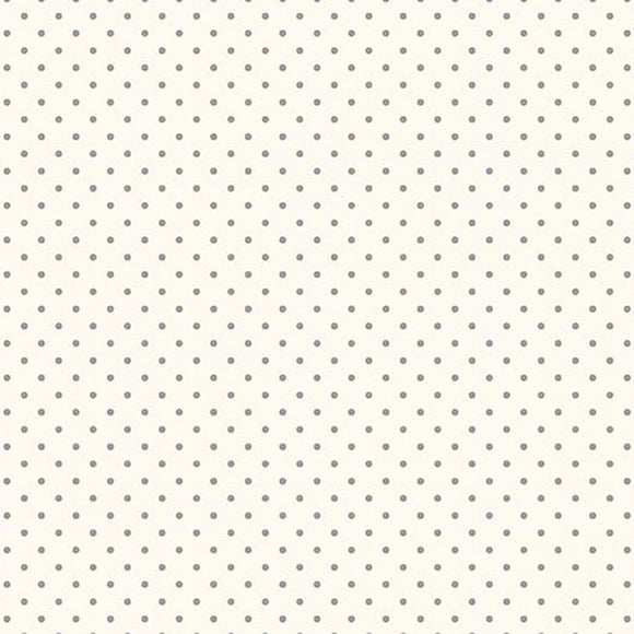 Fabric Riley Blake Le Creme Swiss Dot Gray C600R-40-GRAY