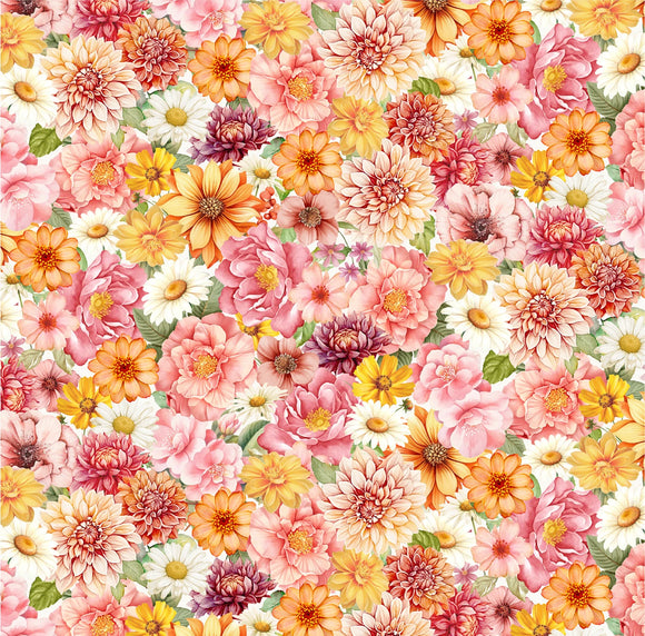 Fabric - Timeless Treasures - Happy Place Flowers - CD3876-MULTI
