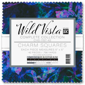 Fabric - Robert Kaufman - 5in Squares - Wild Vista - 42pcs - CHS-1157-42